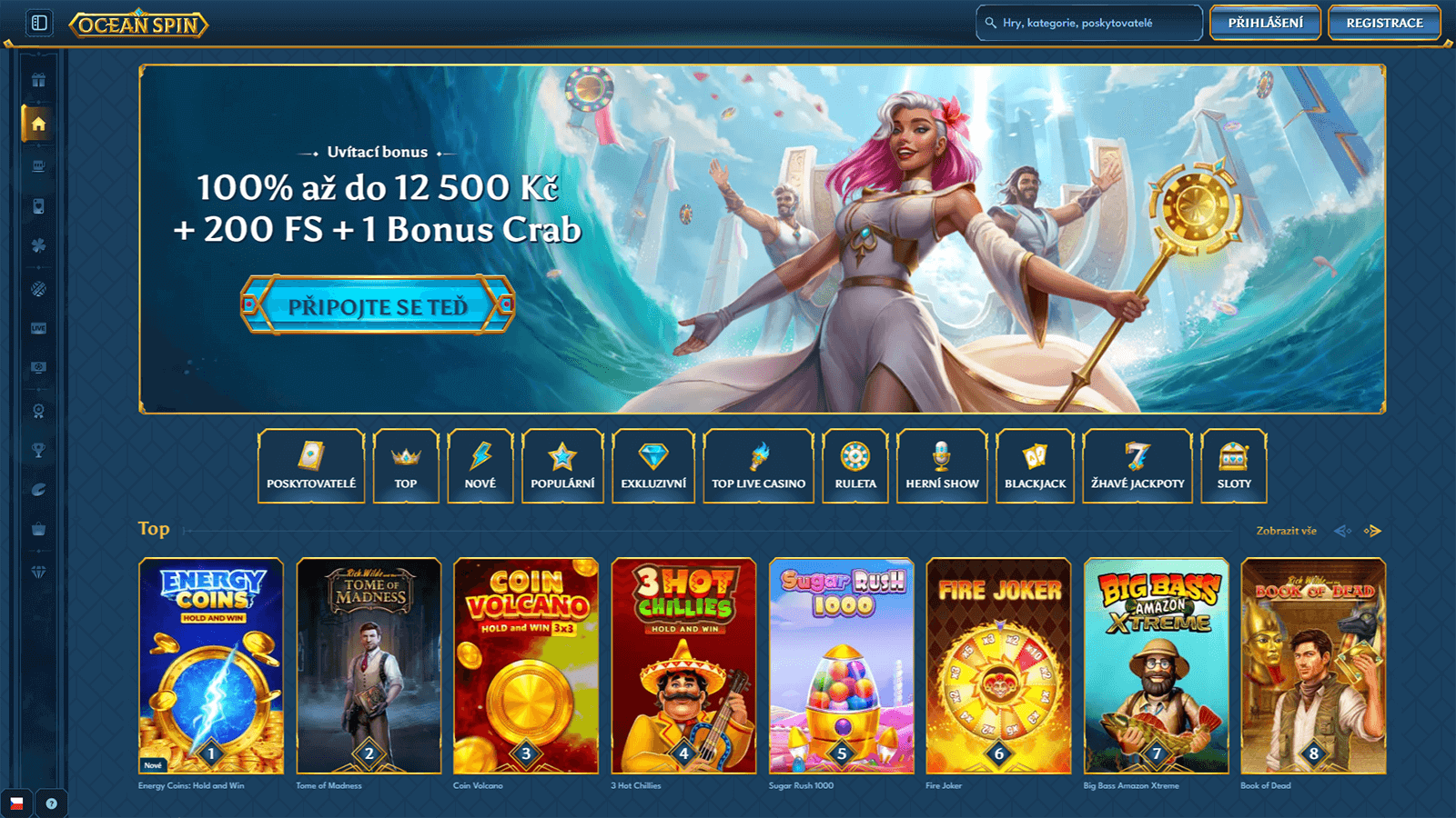 Domovska stranka kasina OceanSpin