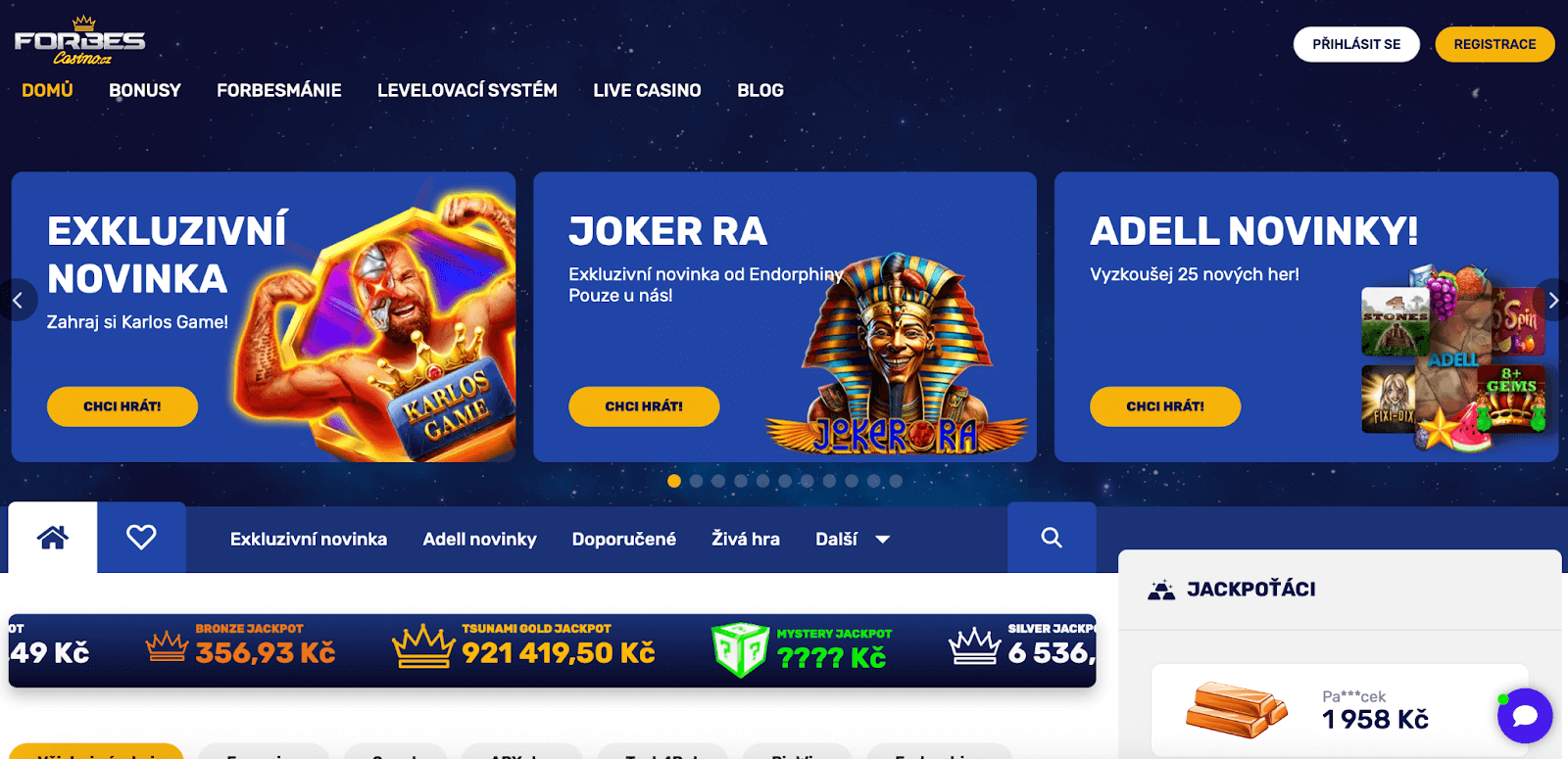 Forbes Casino Mainpage