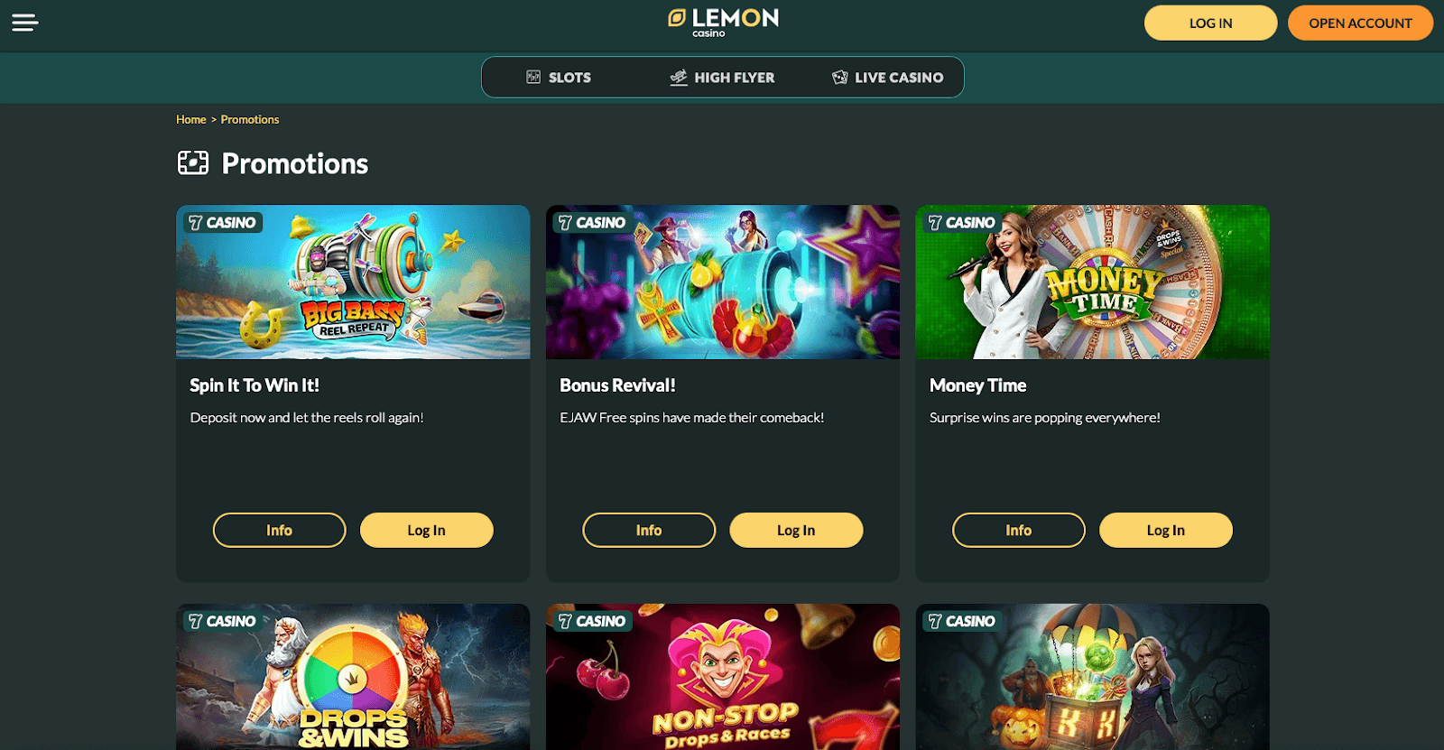 Lemon Casino Promotions