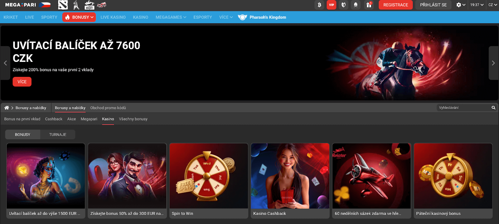 MegaPari Casino Promotions