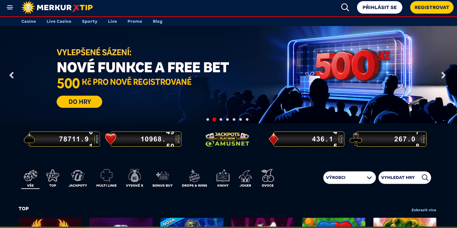 MerkurXtip Casino Homepage