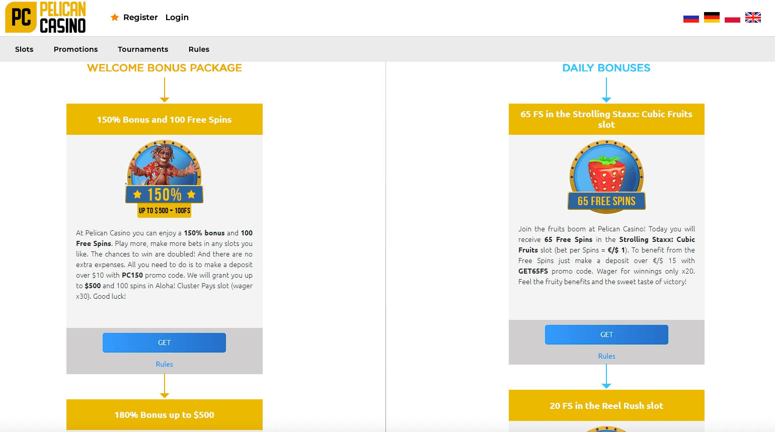 Pelican Casino Promotions