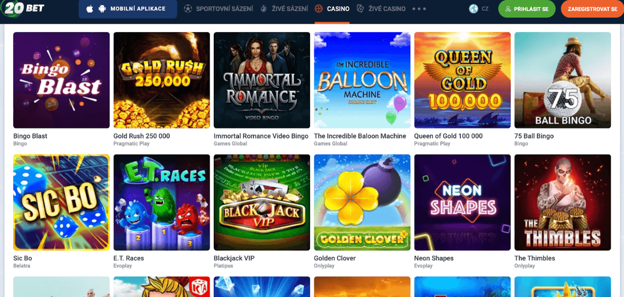 Loterie u 20Bet Casino
