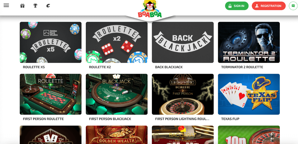 Blackjack v BoaBoa casinu