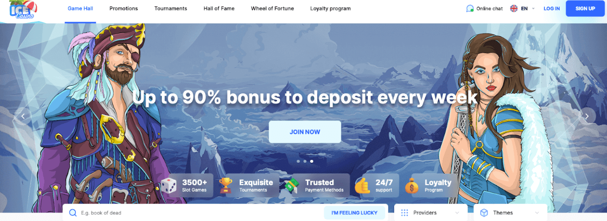 vložit peníze u Ice Casino?