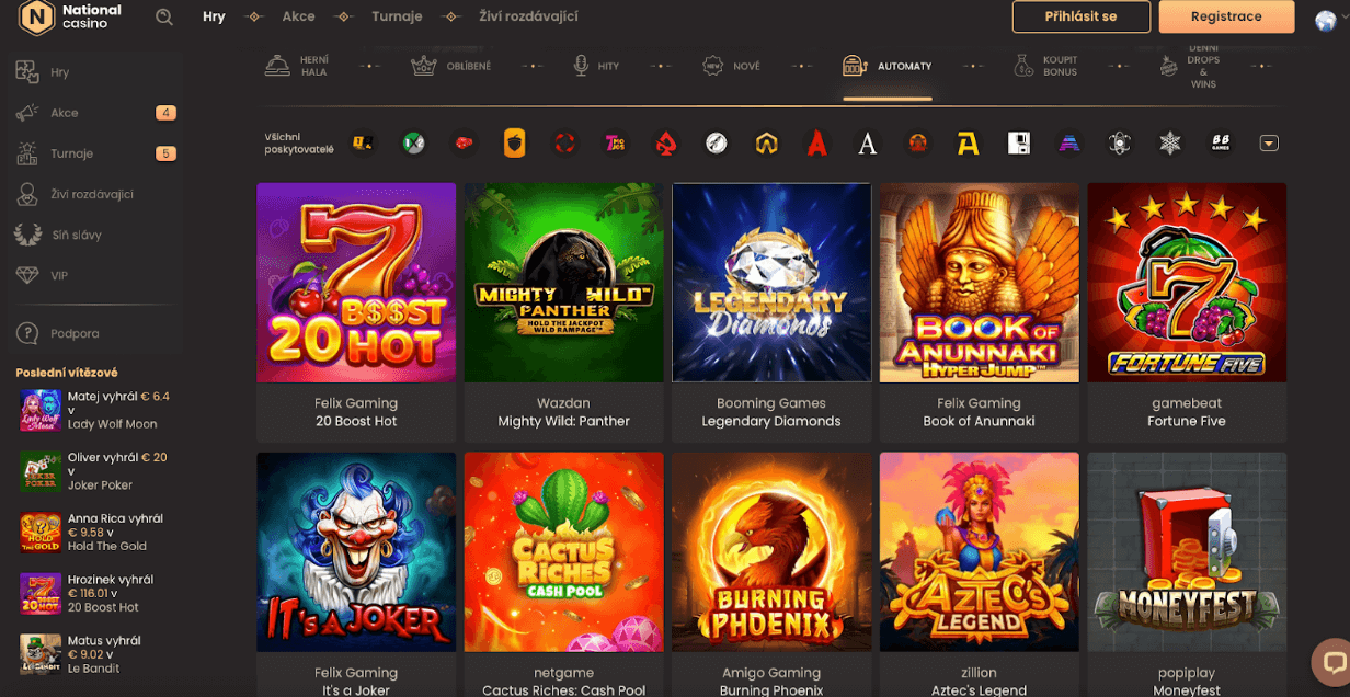 Online hrací automaty PlayAm