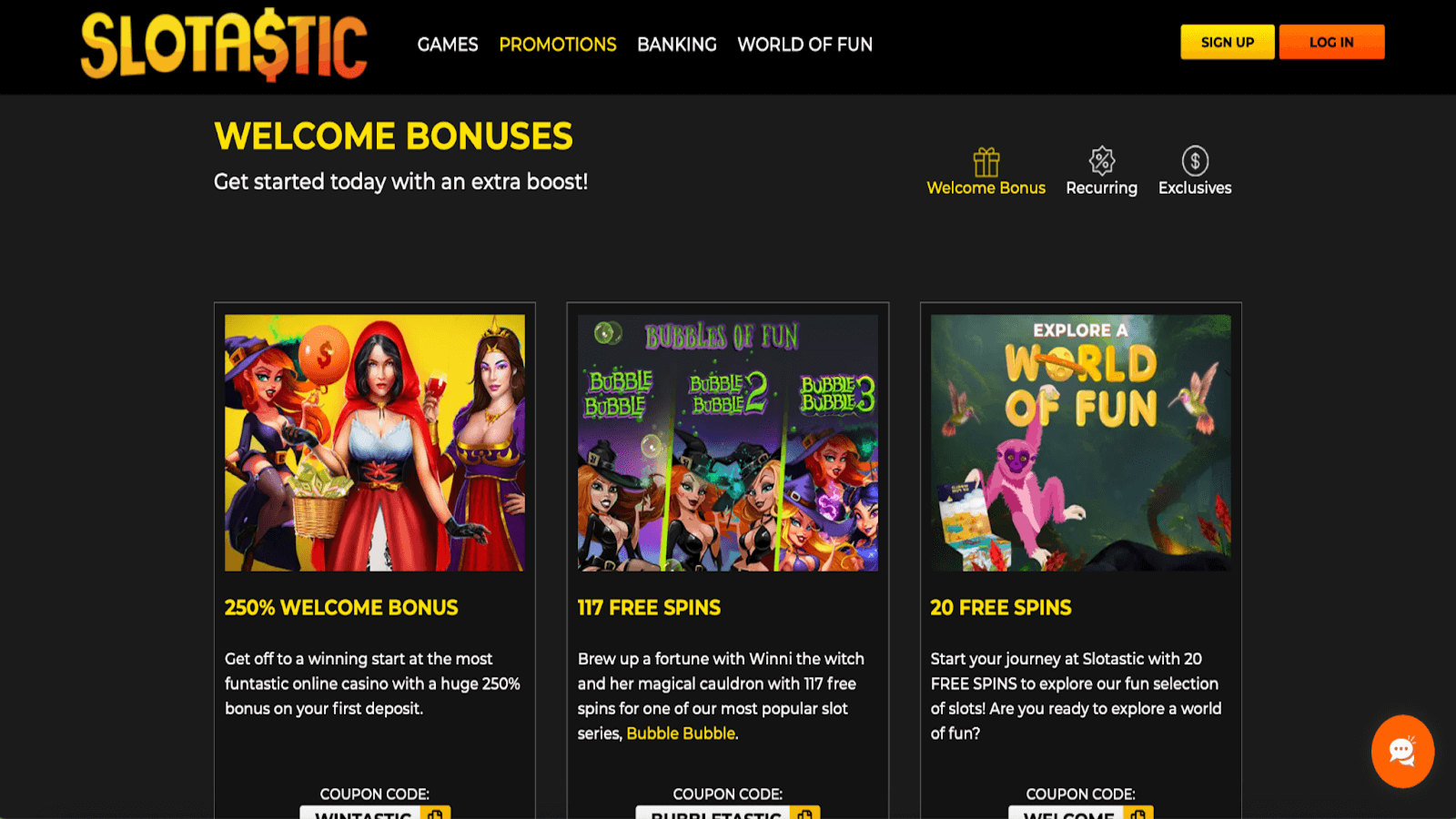 Slotastic Casino Bonus 