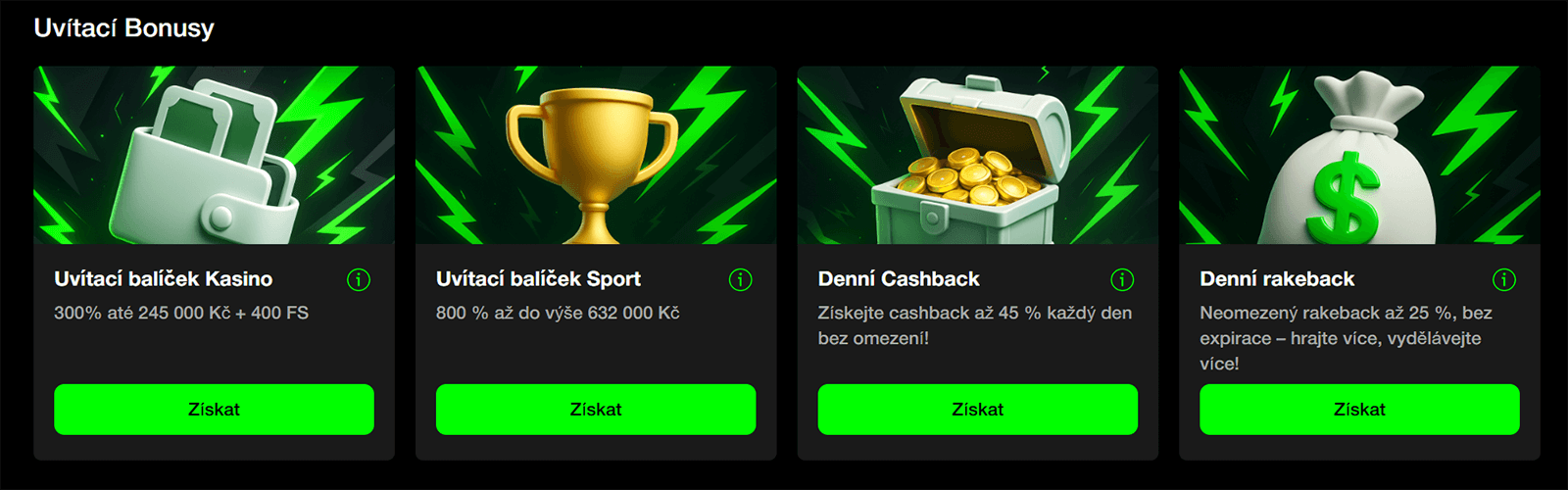 Uvítací Bonusy v kasinu Blitz Bet