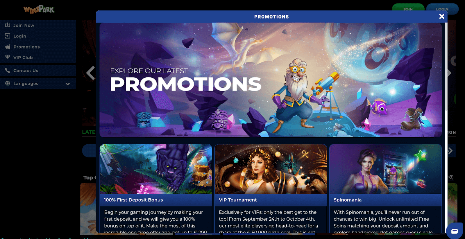 Winspark Casino Promotions