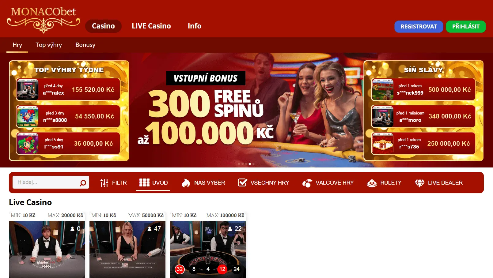Hlavní stránka Casino