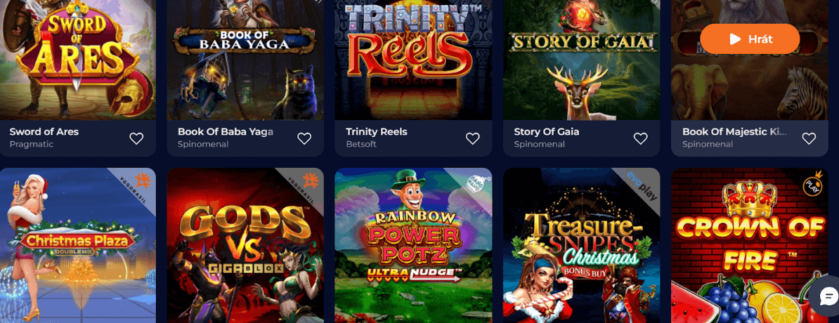 Online hrací automaty Nine casino