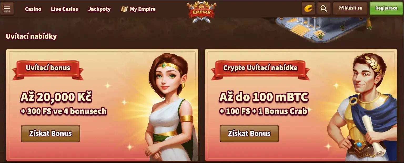 uvitaci nabidky v my empire casino